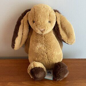 Jellycat Bashful Patchwork Brown Bunny Plush